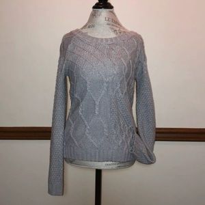 Grey Cable Knit Sweater